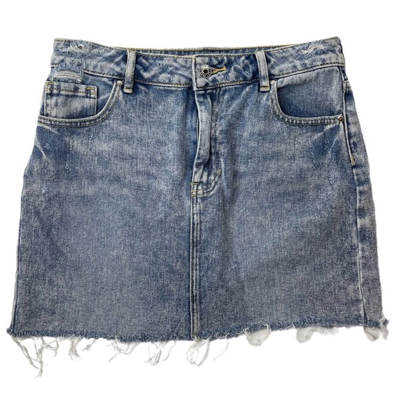 PacSun Dresses & Skirts - PacSun acid denim micro skirt distressed jean cut off